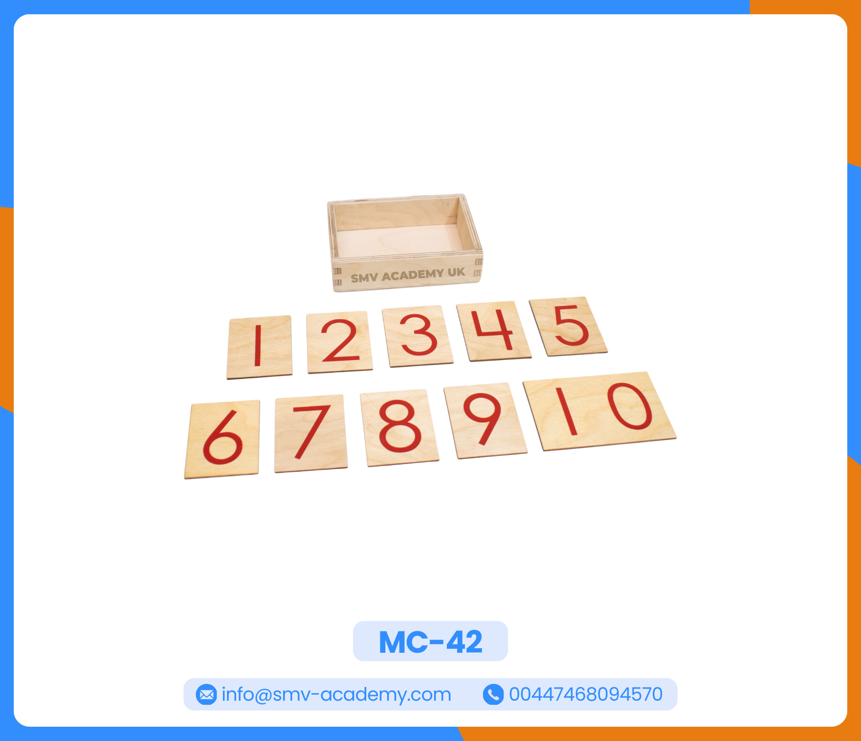 كروت الأرقام المطبوعة 1 - 10